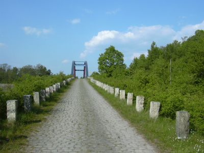 Rusty bridges from the communist area are nearly all being replaced, the old cobbelstone roads often extist