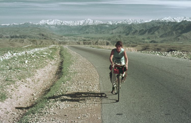 Nelly on the bare highlands of Afghanistan