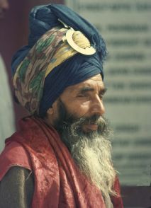 Sikh guard at temple in Amritsar
