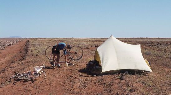 only the outside tent gave us shade during a break