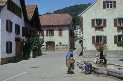 Switzerland: water is very tasty when you cycle in hot weather.