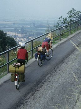 By the time we were in Italy, they preferred steep climbs over busy roads