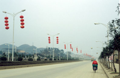 roads entering relative small towns are gigantic