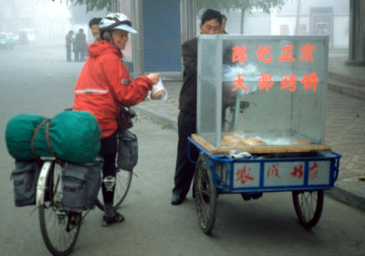 Sometimes we were lucky and could just buy bread before going on the road