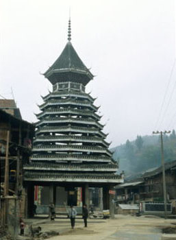 Dong are well known for their Bell and Drum Towers