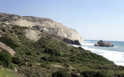 Cyprus: chalk-cliffs where Aphrodite emerged from the sea