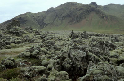 Hraun: old basalt fields of eruptions long ago form the most bizarre sculptures