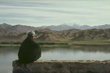 Afghan overlooking the irrigation dam the German built for them